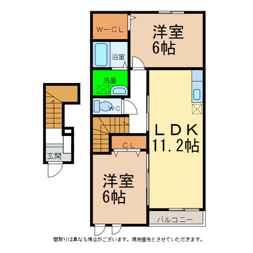 間取図 メゾンドＫ２