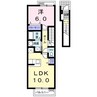 セレブリティＤ 1LDKの間取り