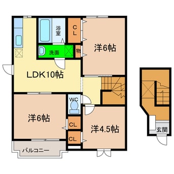 間取図 メゾンソレイユA・B