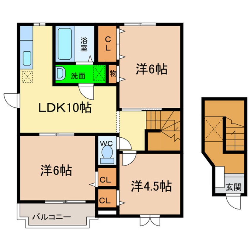 間取図 メゾンソレイユA・B