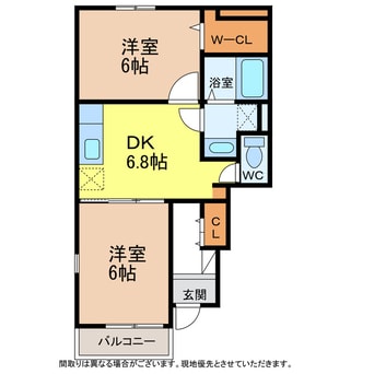 間取図 サニープレイスＡ・Ｂ