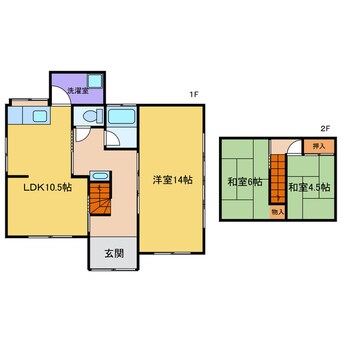 間取図 クレスト阿南那賀川町戸建て