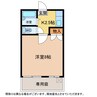 ヴィラ北浜 1Kの間取り