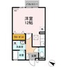 ジュネス吉岡 1Rの間取り