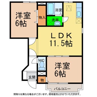 間取図 リヴィエールA・B・C