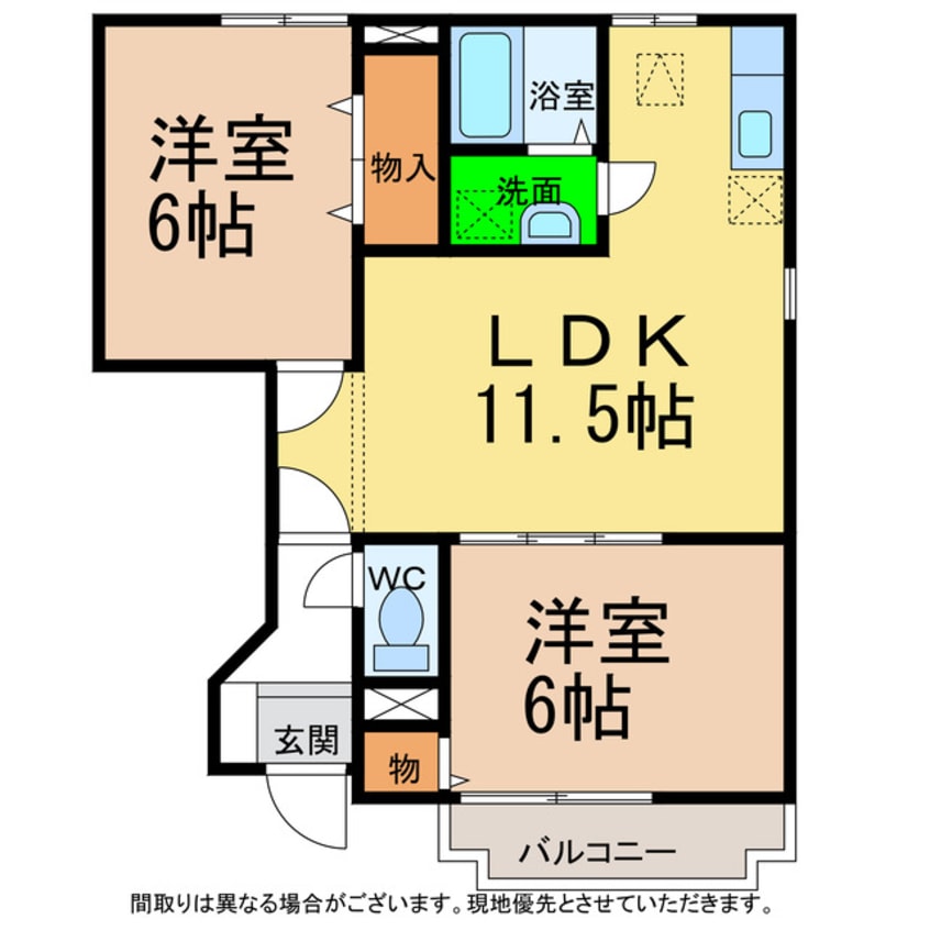 間取図 リヴィエールA・B・C