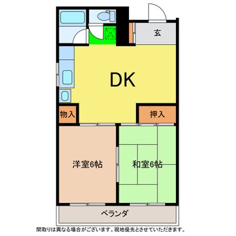 間取図 コーポ脇谷