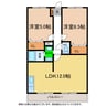 ハイツアクシス 2LDKの間取り