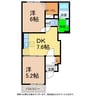 ＥＳＰＯＩＲ 2DKの間取り