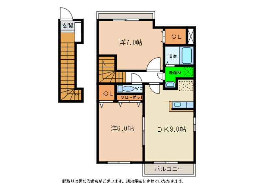 間取図 サザン・ヴィアーレＡ・Ｂ