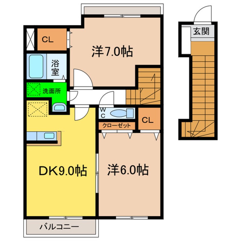 間取図 サザン・ヴィアーレＡ・Ｂ