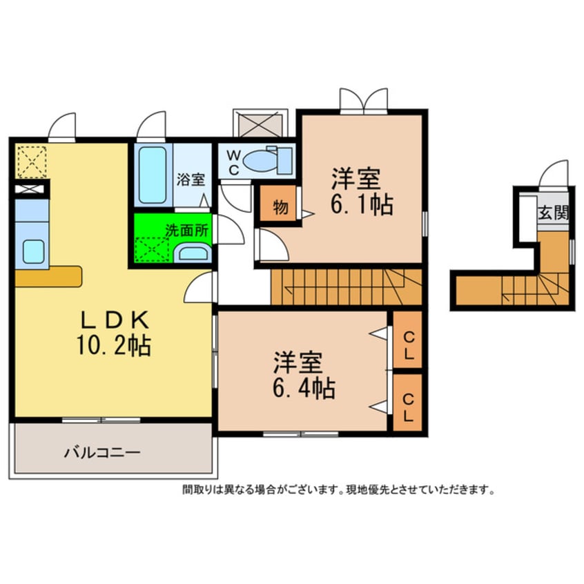 間取図 ハッピネスハウスA・B