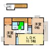 グランモア北浜 2LDKの間取り