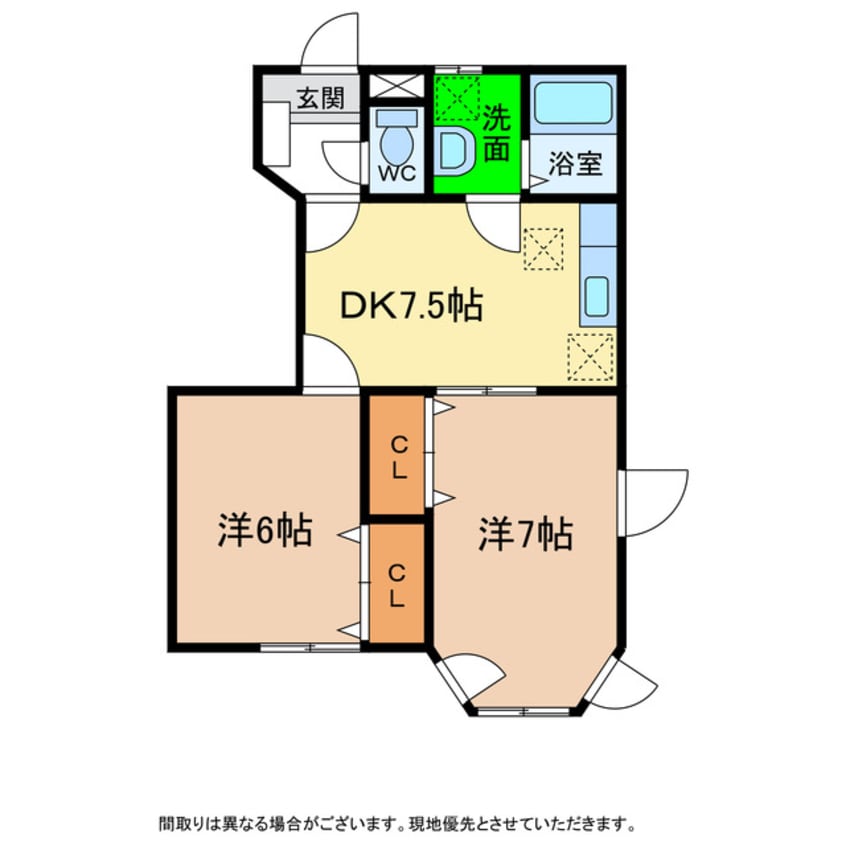 間取図 CountryⅠ・Ⅱ