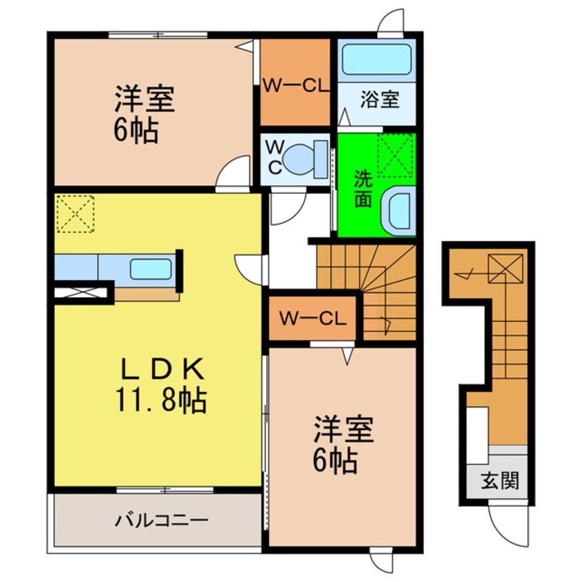 間取図 メゾンオーシャンA・B