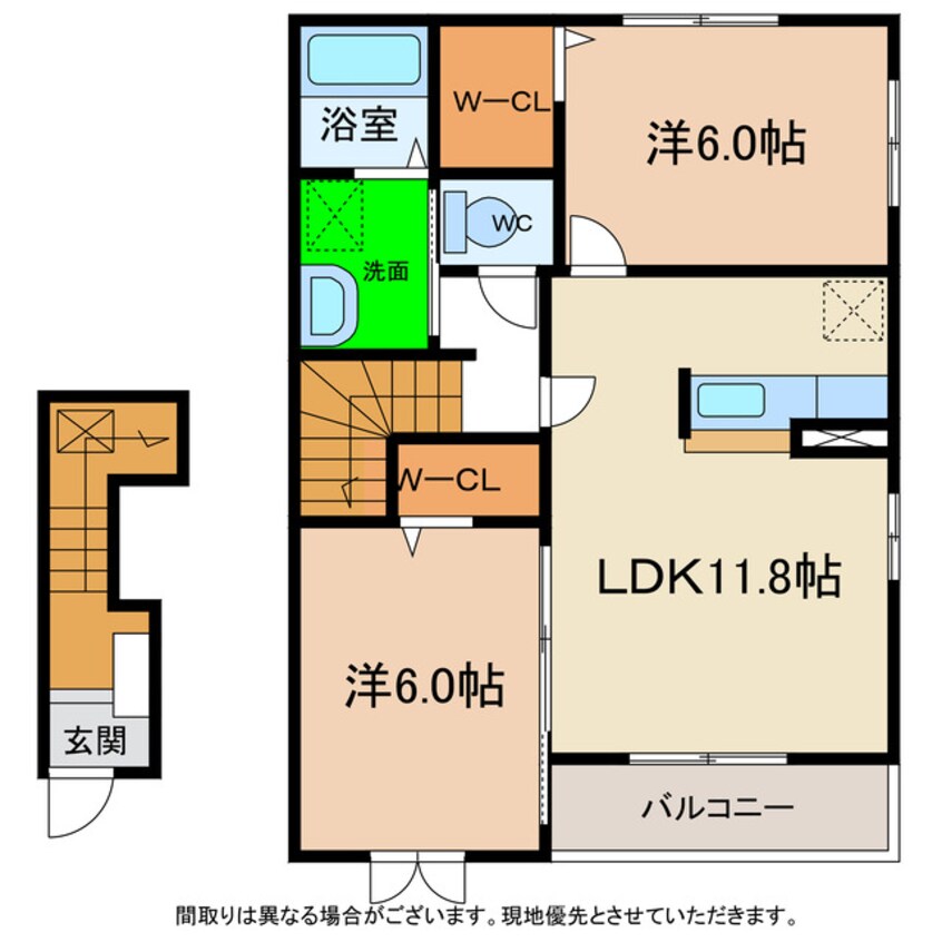 間取図 メゾンオーシャンA・B