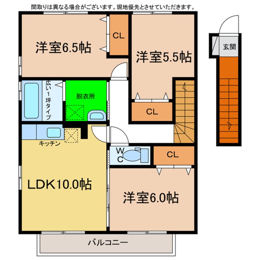 間取図 グランモア那賀川Ａ棟