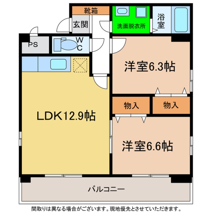 間取図 コーポかねきよ