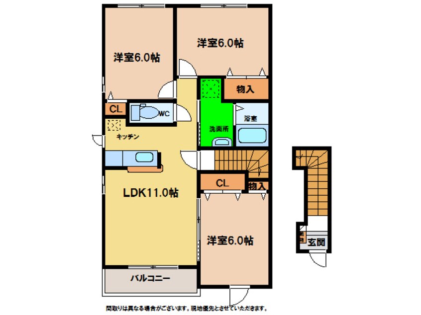 間取図 プラシード本浦Ｃ