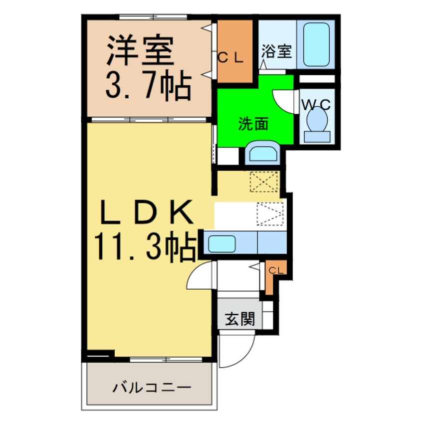 間取図 プレ　ブレッジ　シェトワⅢ