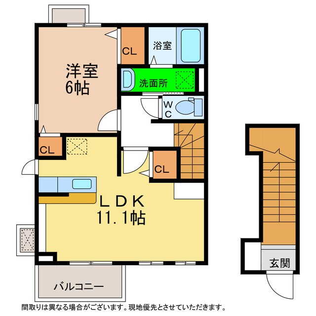 間取り図 プレ　ブレッジ　シェトワⅢ