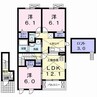 クレセント Ｉ・Ⅱ・Ⅲ 3LDKの間取り