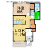 サニースクエアＡ・Ｂ 1LDKの間取り