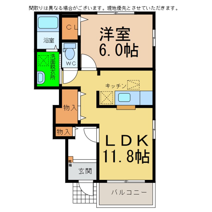 間取図 サニースクエアＡ・Ｂ