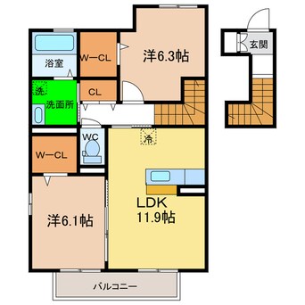間取図 コンフォーティア　Ｍ