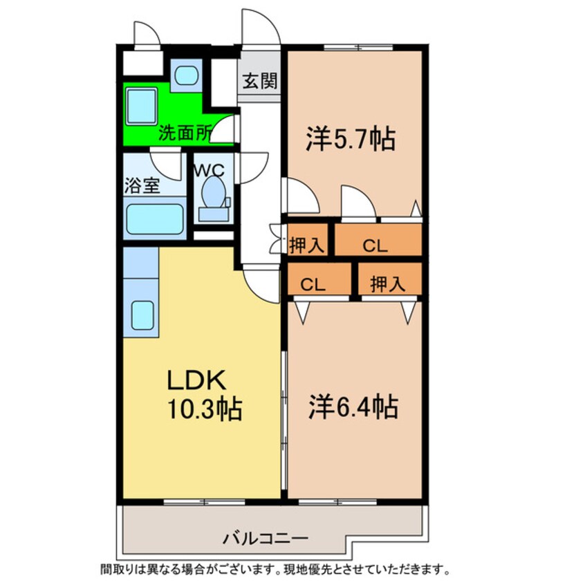 間取図 サウスコート