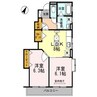 ハイツ曙Ⅲ 2DKの間取り