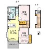 ハイツ曙Ⅲ 2LDKの間取り