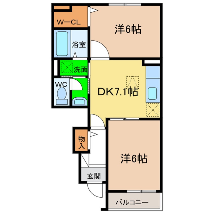 間取図 カリーナガーデン