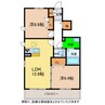 マリ・ソル若葉 2LDKの間取り