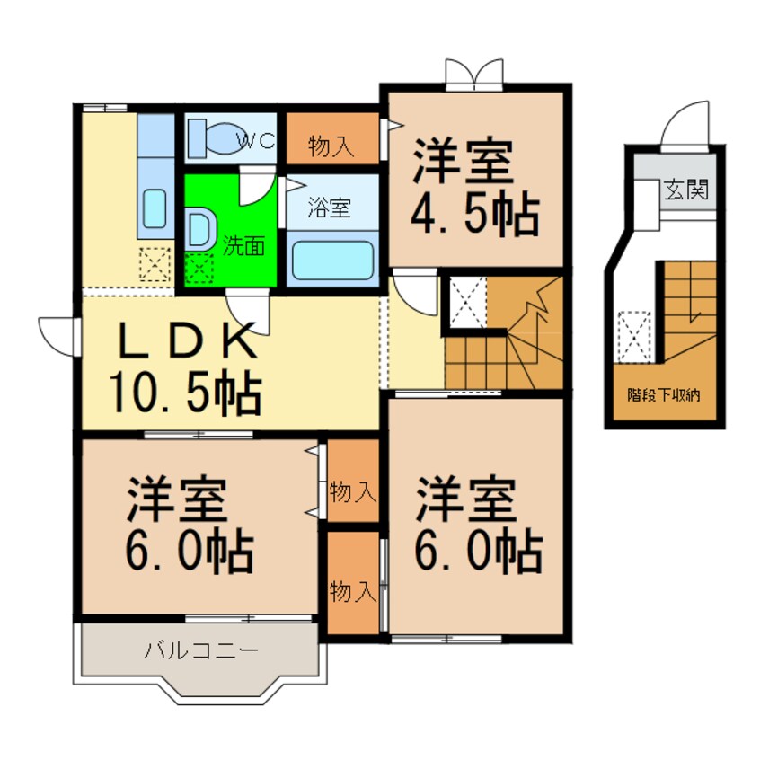 間取図 フィールドビーチ３