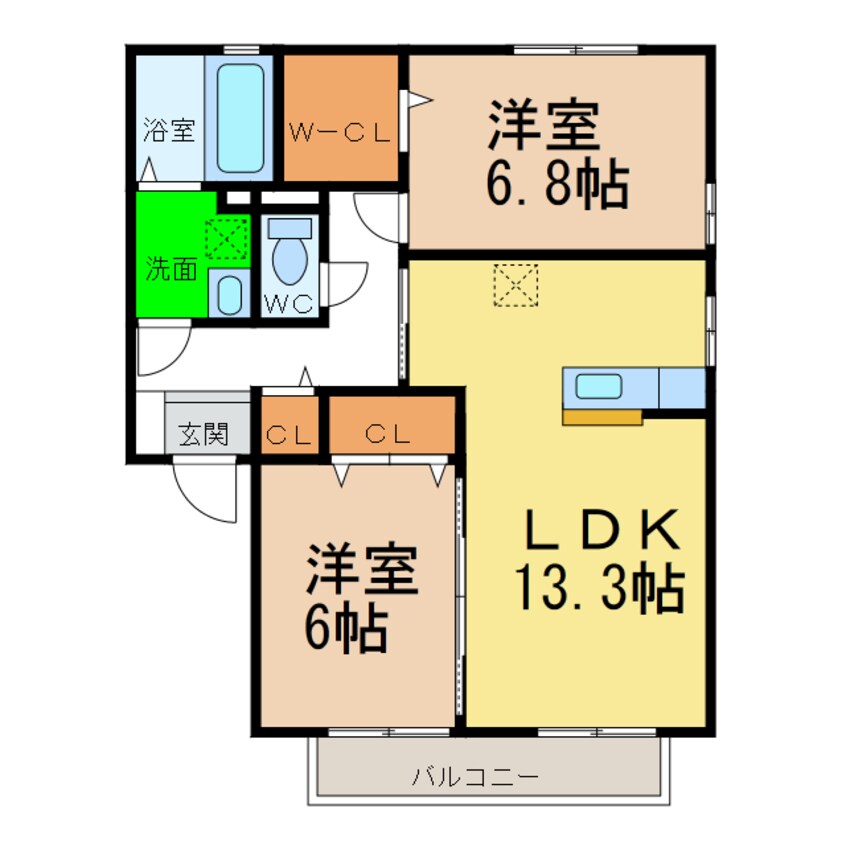 間取図 ディアコートK