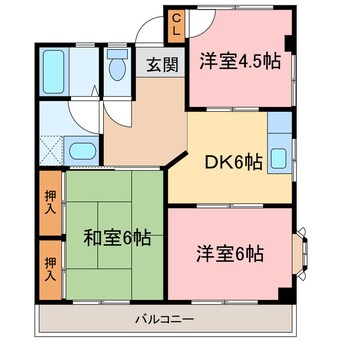 間取図 C.H稲田マンション平岡２号棟