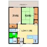 ハイツレーベン 2LDKの間取り