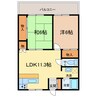 ハイツレーベン 2LDKの間取り