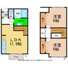 コーポリンクス２ 2LDKの間取り