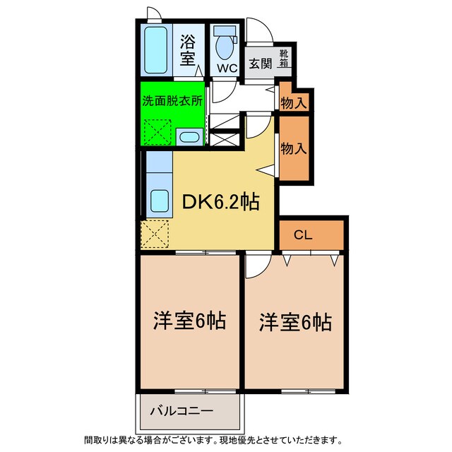 間取り図 ジュネスＡ・Ｂ