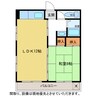 メゾン朝日 1LDKの間取り