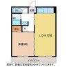メゾン朝日 1LDKの間取り