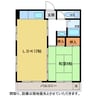 メゾン朝日 1LDKの間取り