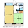 メゾン朝日 1LDKの間取り