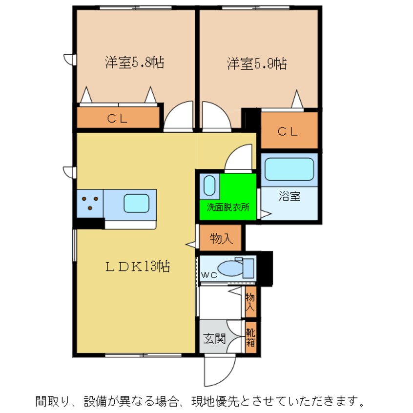 間取図 シャーメゾンＭＯ　Ａ・Ｂ