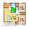 ドエル四季２番館 2LDKの間取り