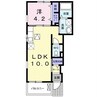 ピソ　ソレアード 1LDKの間取り
