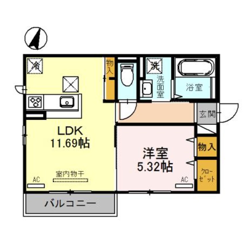 間取図 エレガンテブリッサ武中