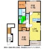 ベルデ日の峰 2LDKの間取り